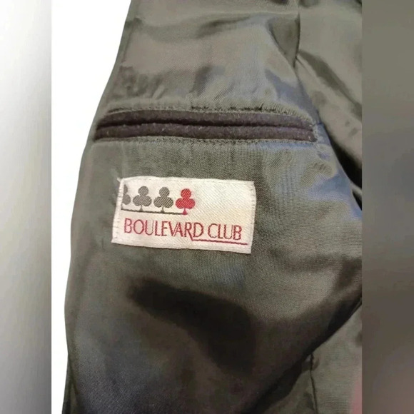 Boulevard Club Cashmere And Wool Blend Black Blazer Size R44 - Picture 12 of 13